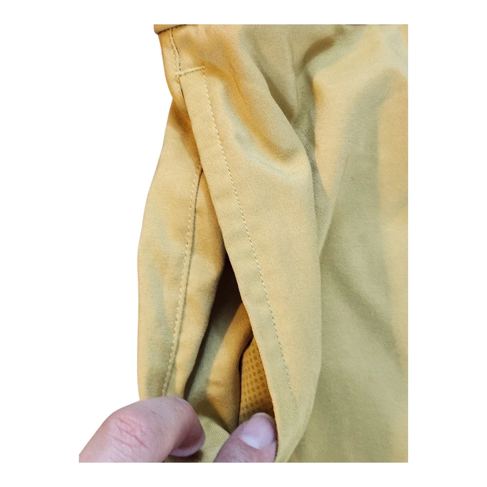 Nike Golf pants dri-fit‎ mens sz 38 x 30 yellow pockets button zip closure